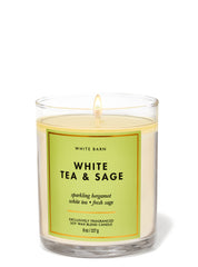 White Tea & Sage Single Wick Candle