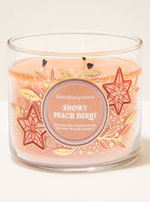 Snowy Peach Berry 3-Wick Candle