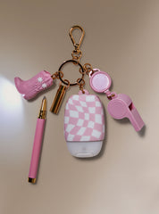 Light-up Cowgirl Boot Multi Use Keychain PocketBac Holder