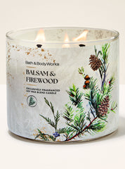 Balsam Firewood 3-Wick Candle