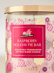 Raspberry Holiday Pie Bar Single Wick Candle